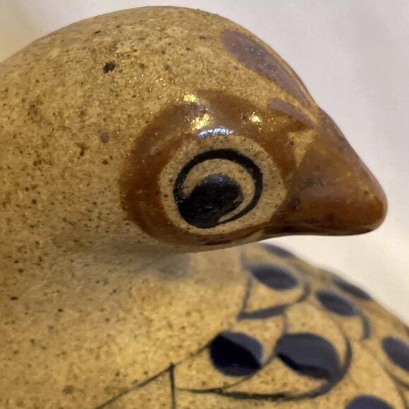 Sandstone Tonala Mexican Folk Art Pottery Quail Bird Netzi 5.5 Netzl Partridge - Picture 9 of 13